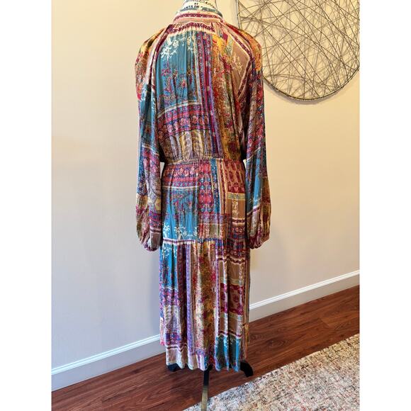 Gimmicks by BKE Boho Western Multi Color Patchwork Duster Dress size M/L - Picture 2 of 7